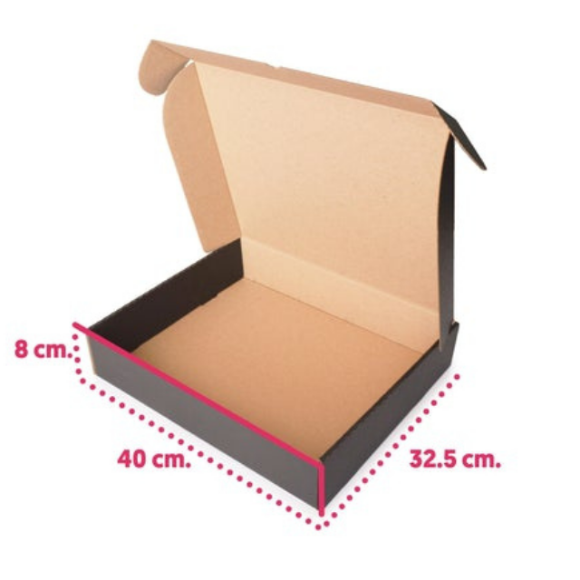 Corrugated Cardboard Box - Made from Recycled Material- 8cm x 40cm x 32.5cm